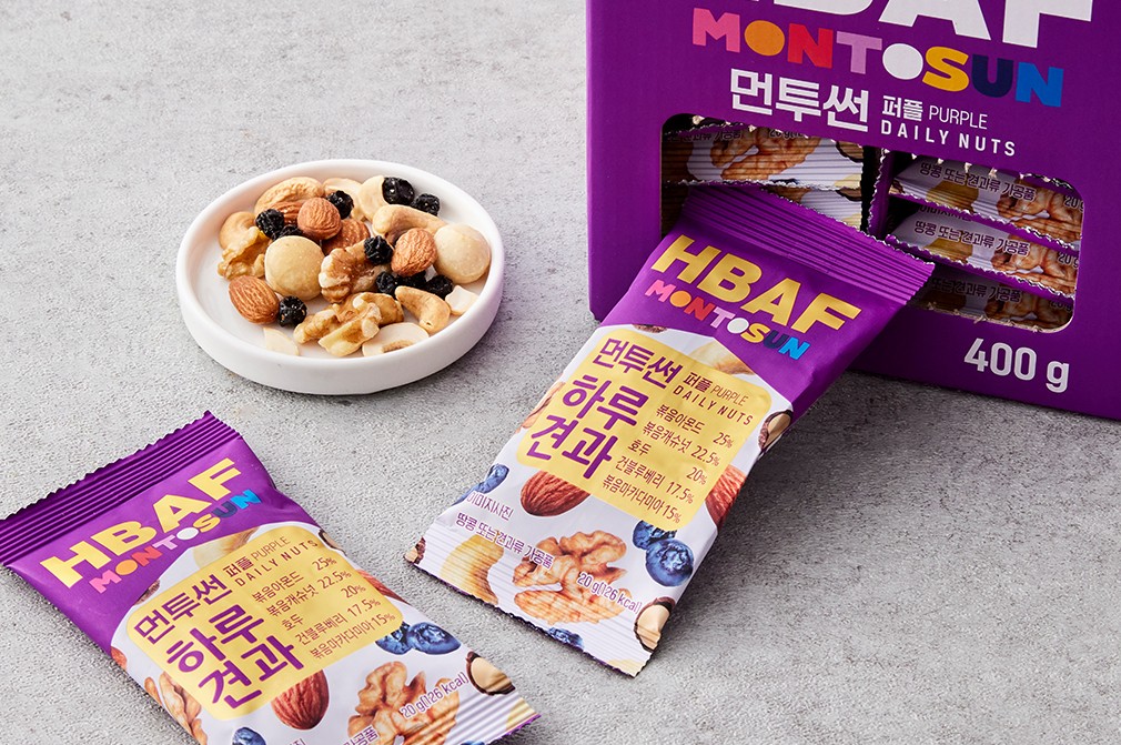 【하루出品】 HBAF] 먼투썬 하루견과 퍼플 20gx20봉 - 마켓컬리